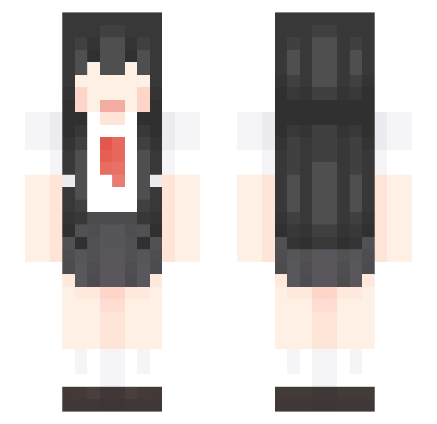 sn1214 Minecraft skin, front and back view