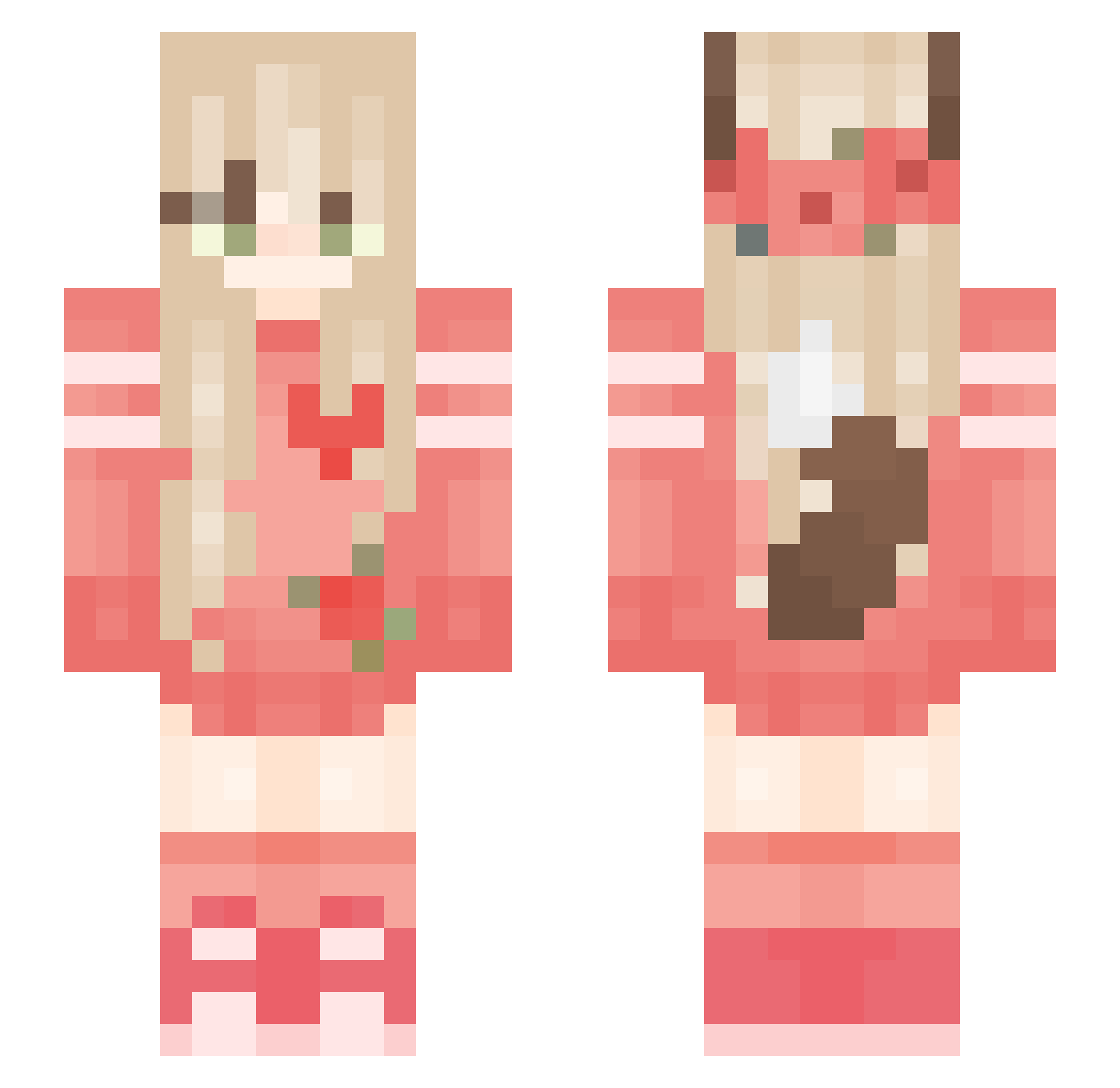 AlexIsntInn Minecraft skin, front and back view