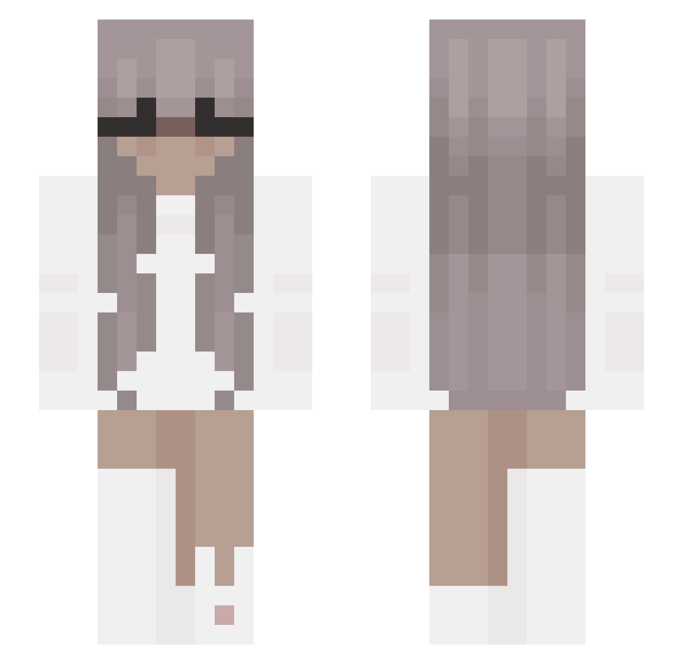 The_Miray Minecraft skin, front and back view