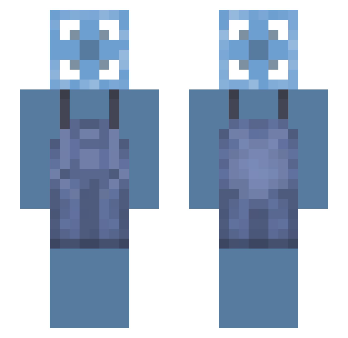 acierate Minecraft skin, front and back view