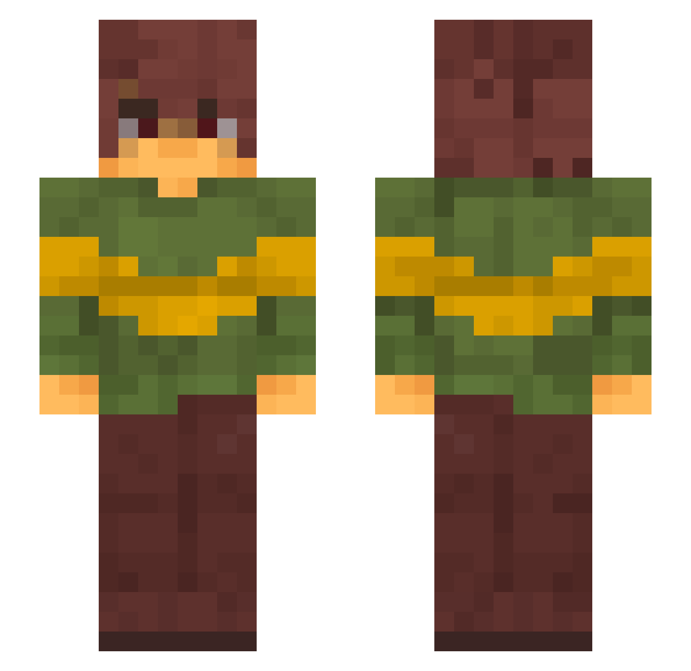 HanRen87 Minecraft skin, front and back view