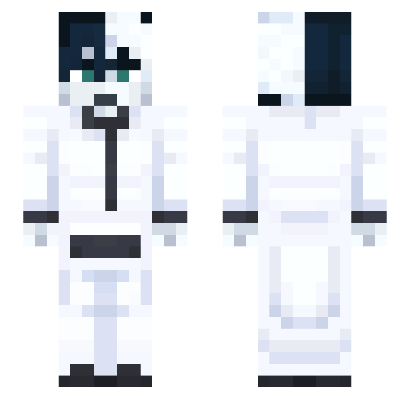 AzazeliTV Minecraft skin, front and back view