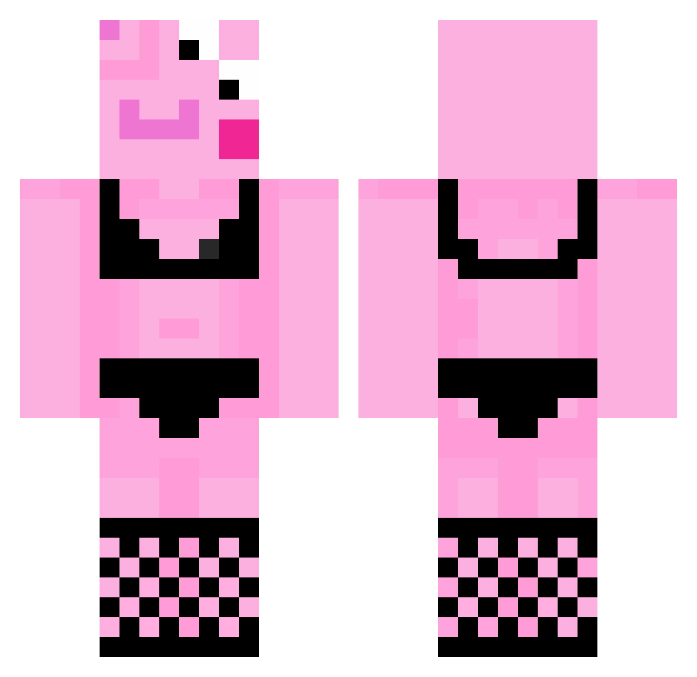 afandog Minecraft skin, front and back view