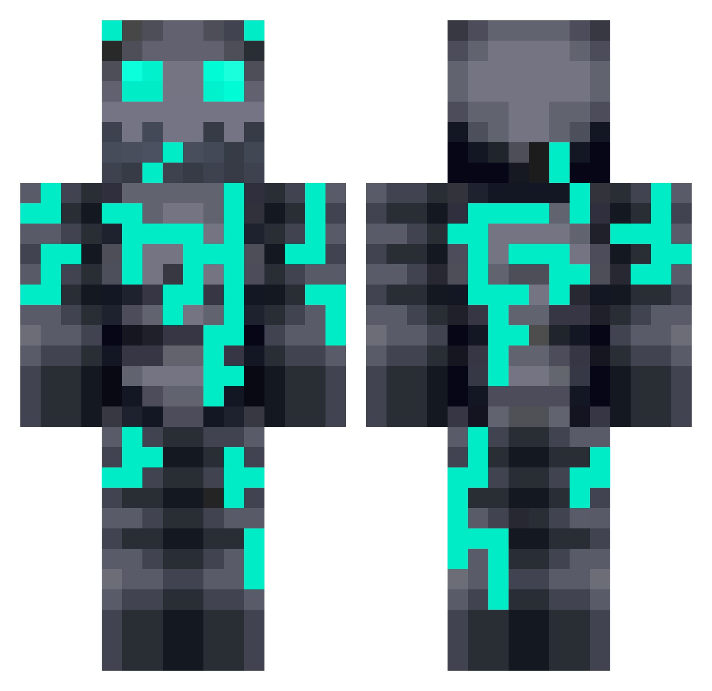 annus Minecraft skin, front and back view