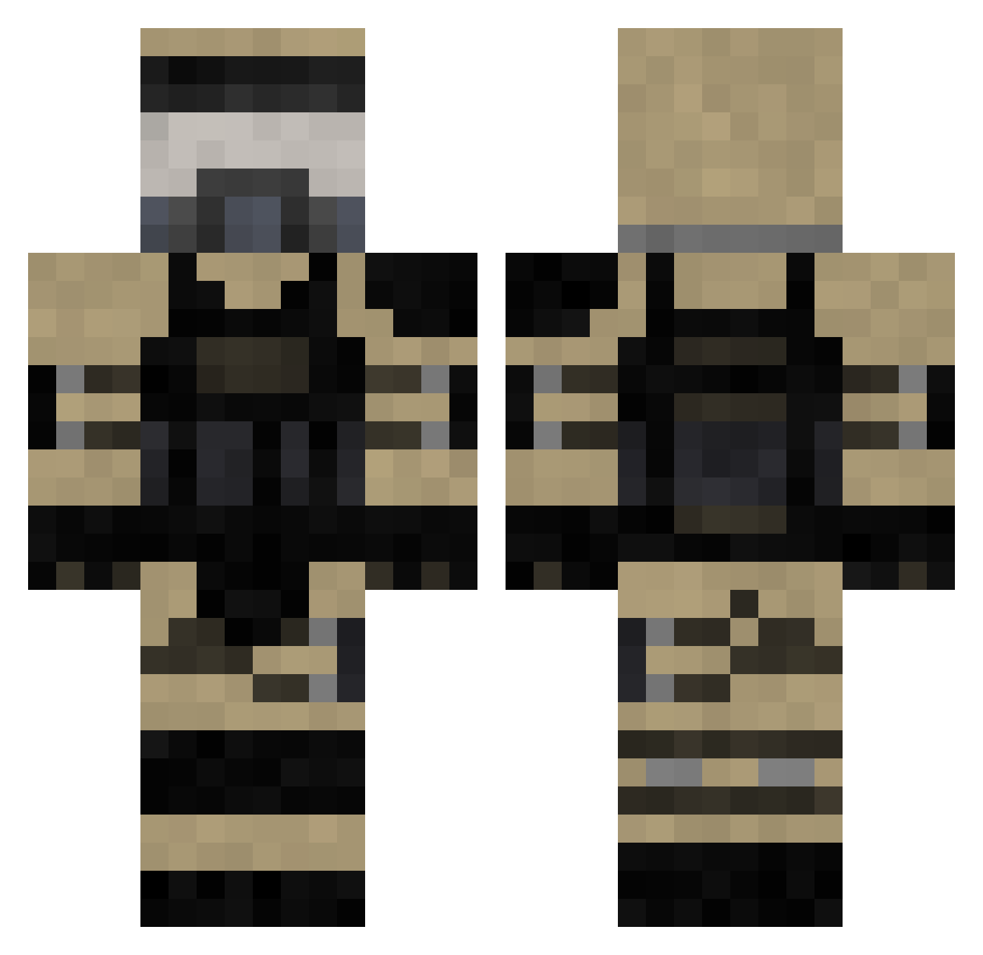 DairyProducts Minecraft skin, front and back view
