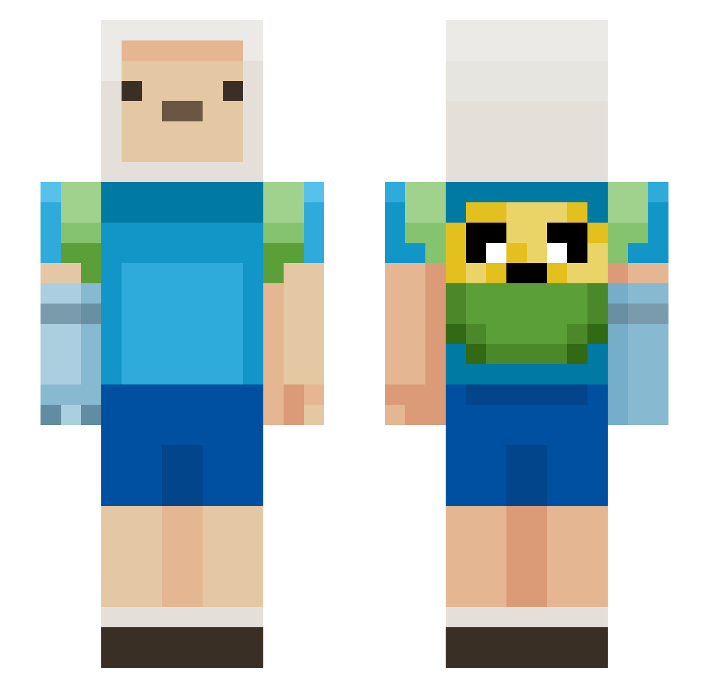 Cr132ash Minecraft skin, front and back view