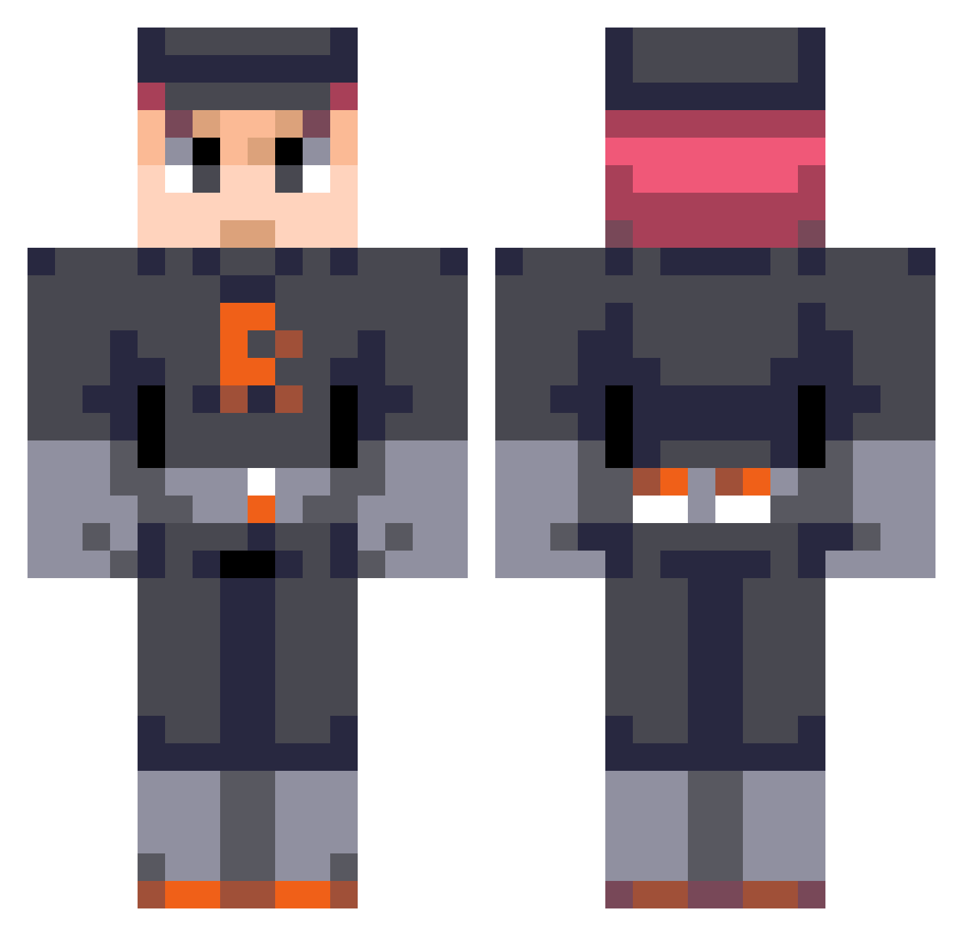 roxanne215 Minecraft skin, front and back view