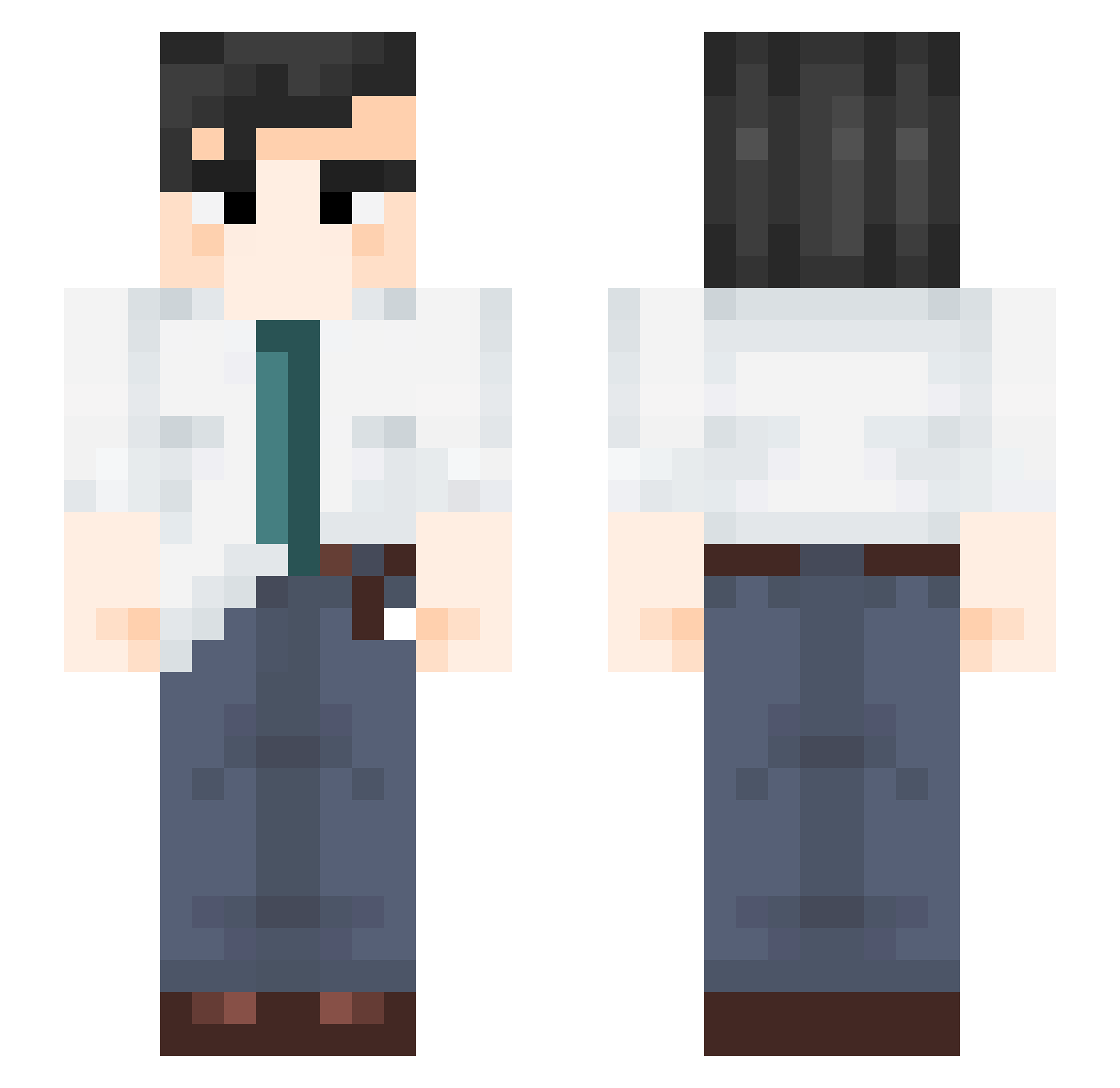 Gottzyy Minecraft skin, front and back view