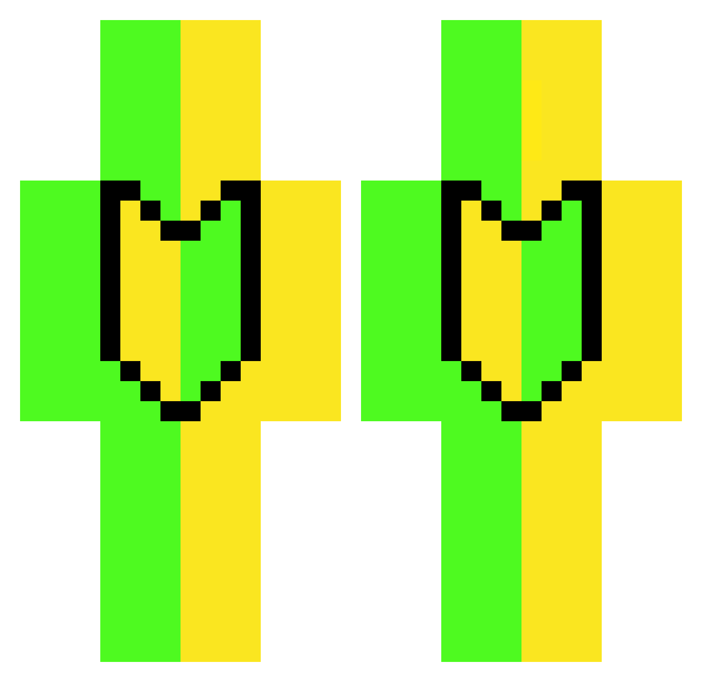 PoochyMinecraft Minecraft skin, front and back view