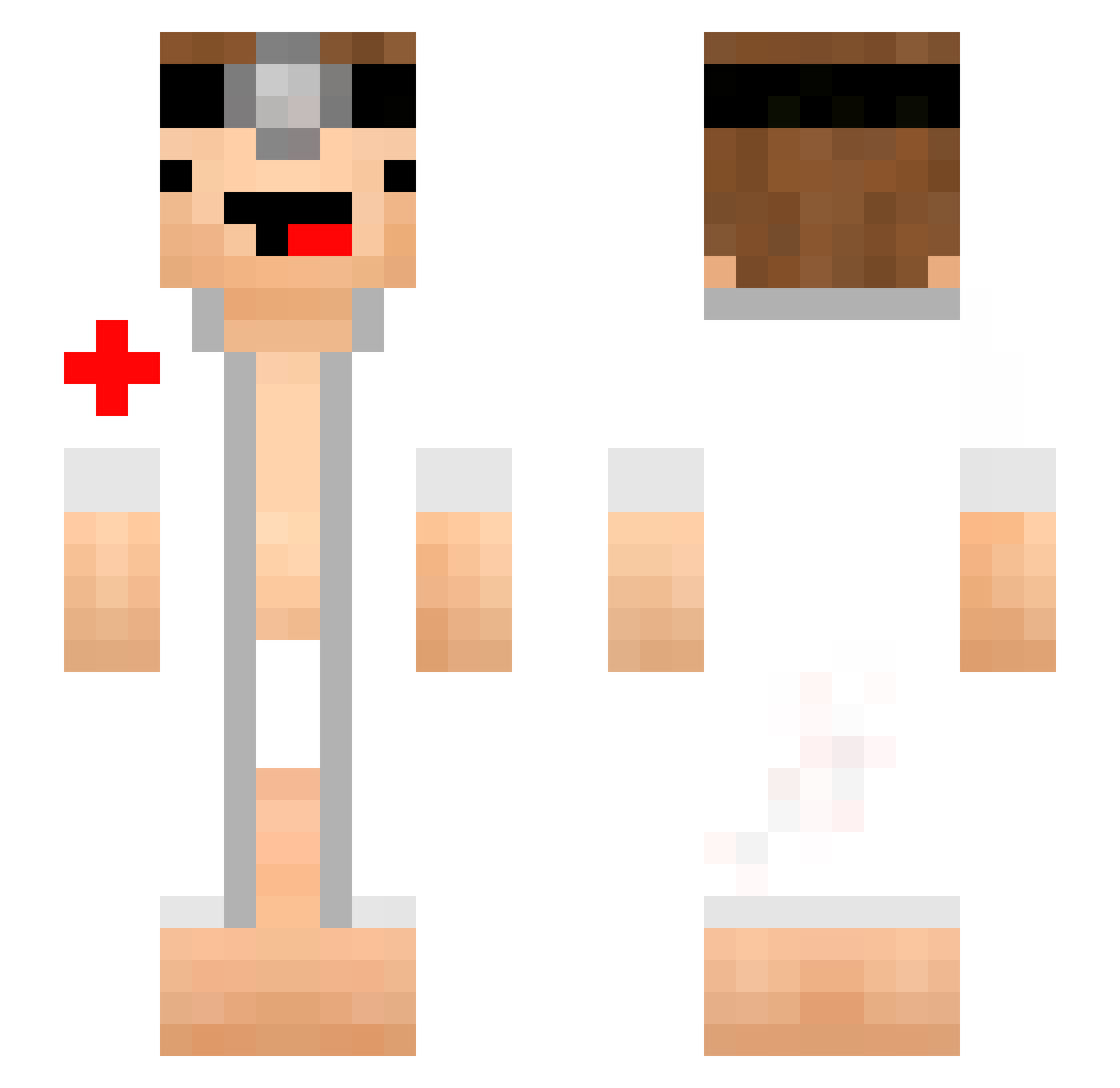 ekimnergus Minecraft skin, front and back view