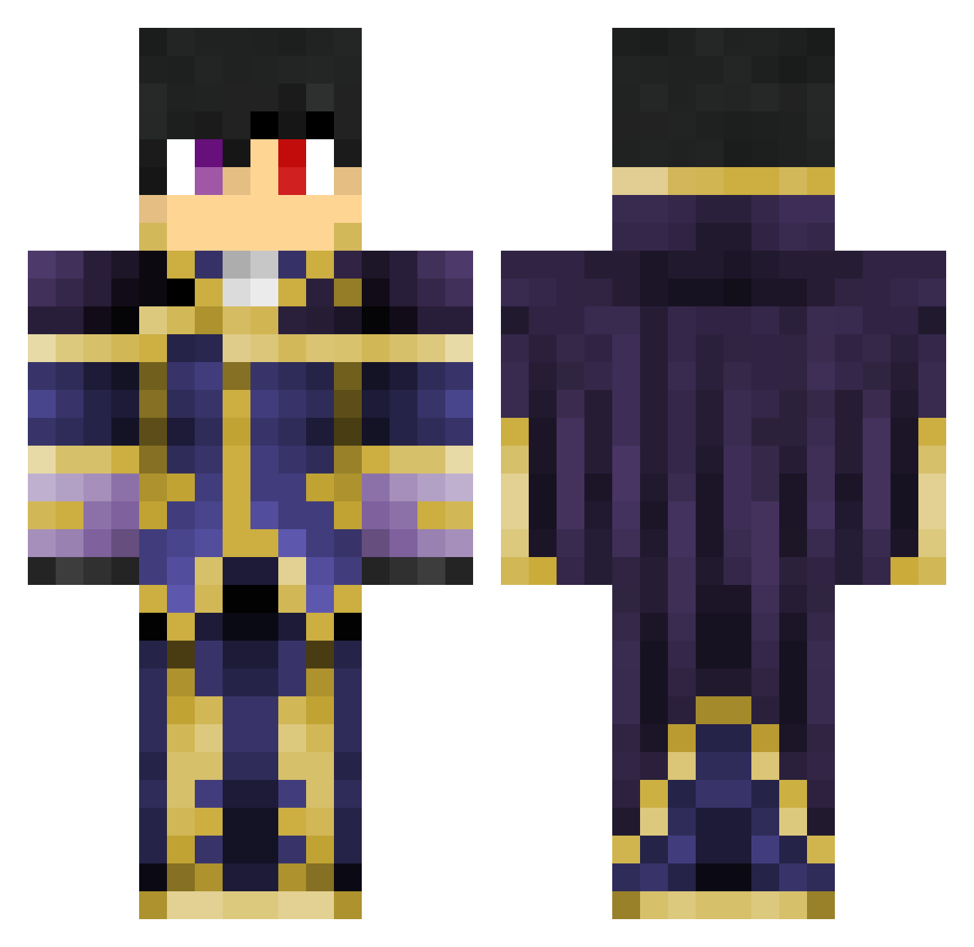 HMMM41 Minecraft skin, front and back view