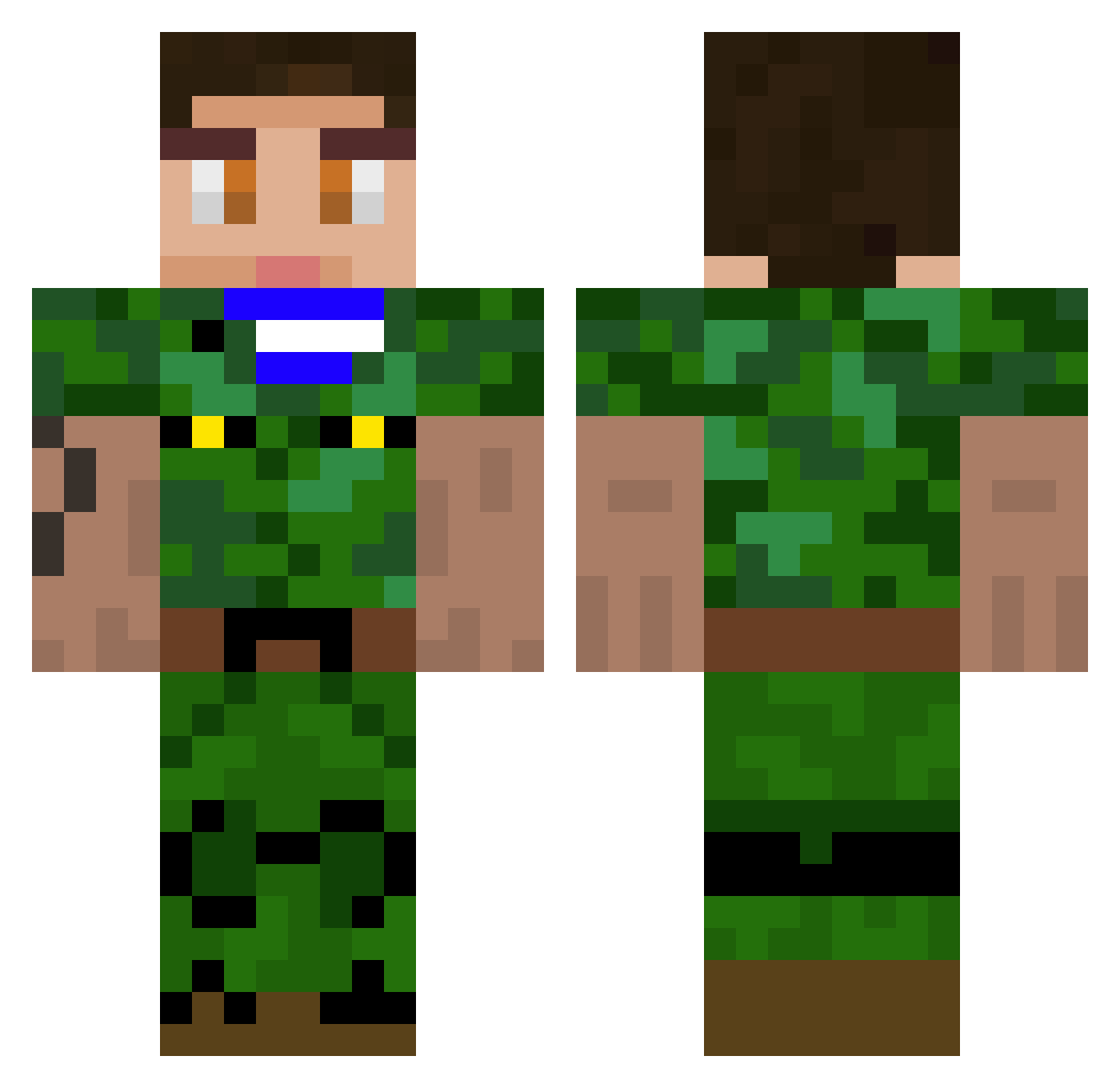 ZeratulVacarian Minecraft skin, front and back view