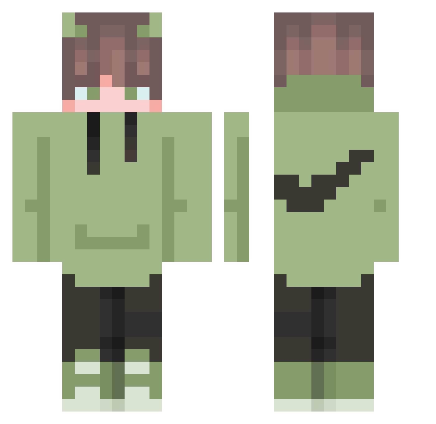 MineCraftIsCool5 Minecraft skin, front and back view
