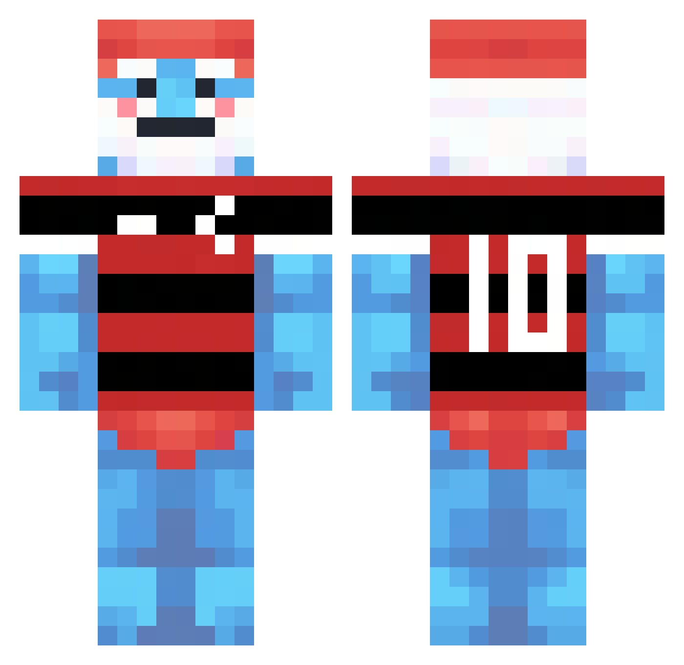 IsaacDmais Minecraft skin, front and back view