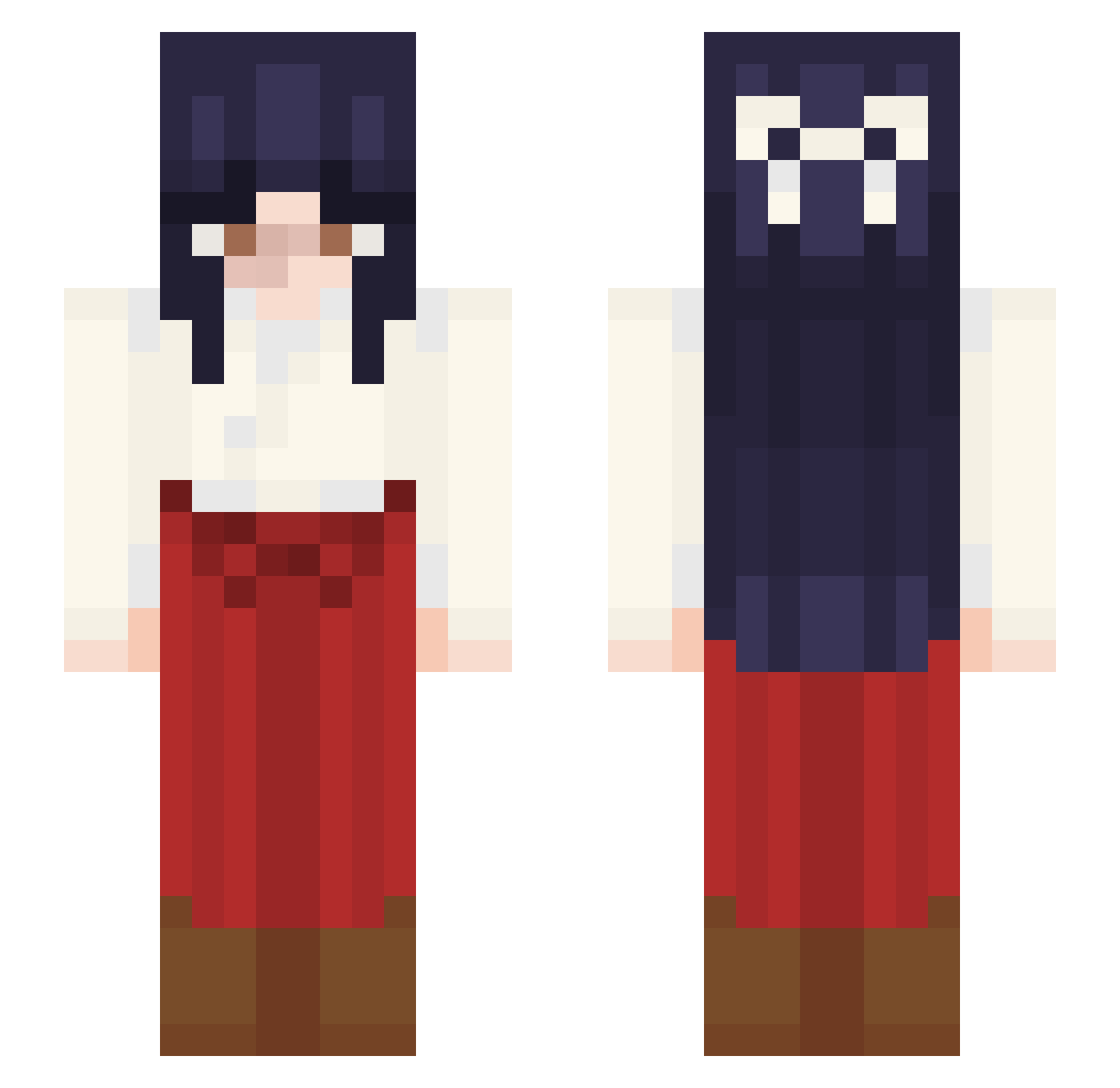 Pistacja_ Minecraft skin, front and back view