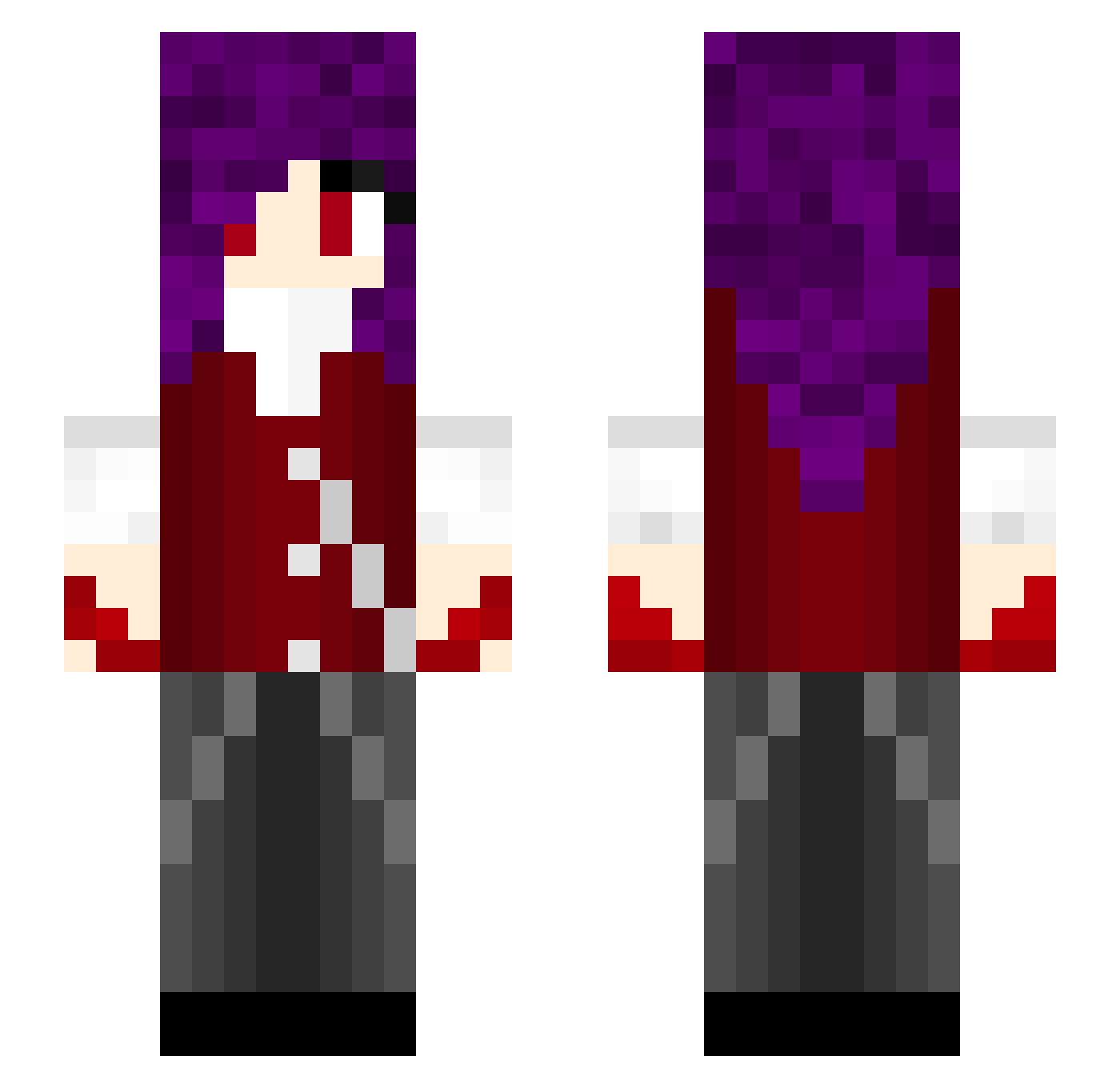 Brigantes Minecraft skin, front and back view