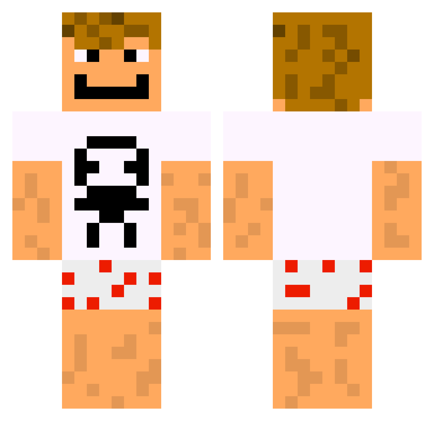 tacotacopizza Minecraft skin, front and back view