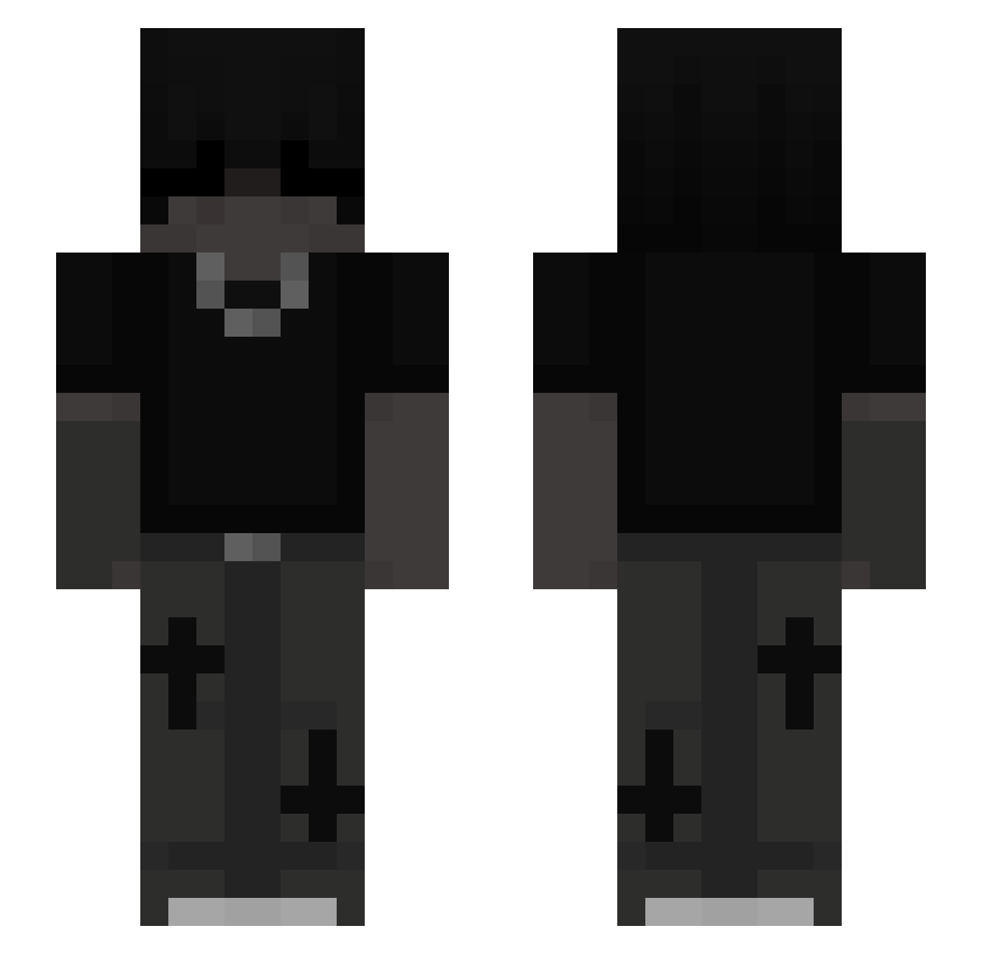 Sleezn Minecraft skin, front and back view