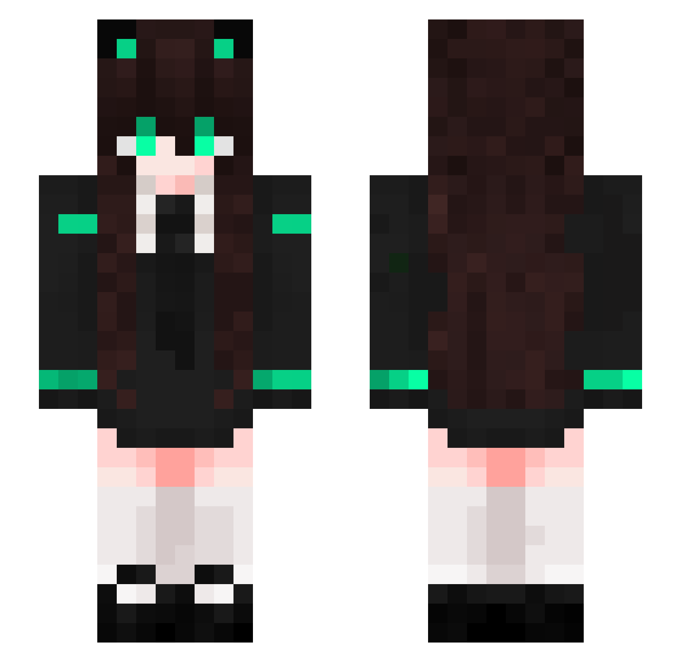 Tacky_Joshi Minecraft skin, front and back view