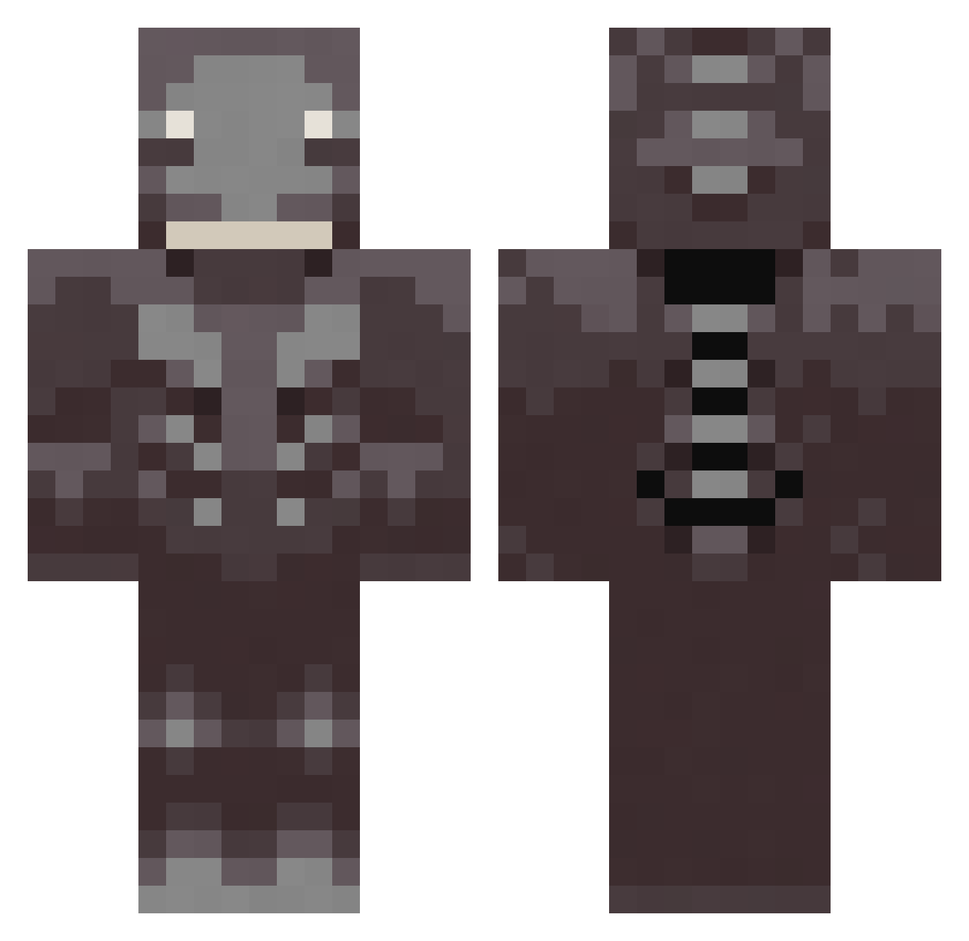 slipperyfish1 Minecraft skin, front and back view