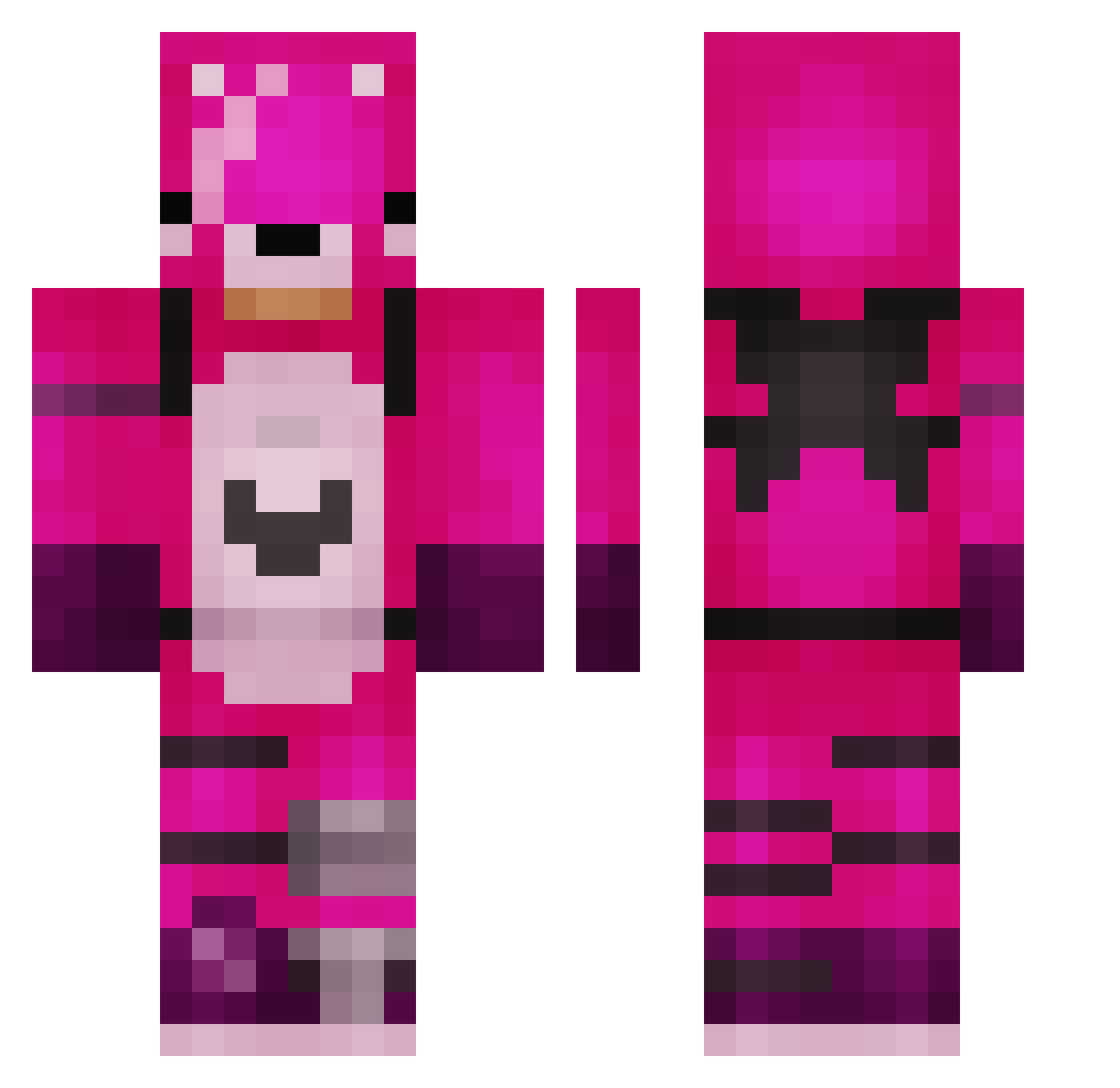 TheCrackyyyy Minecraft skin, front and back view