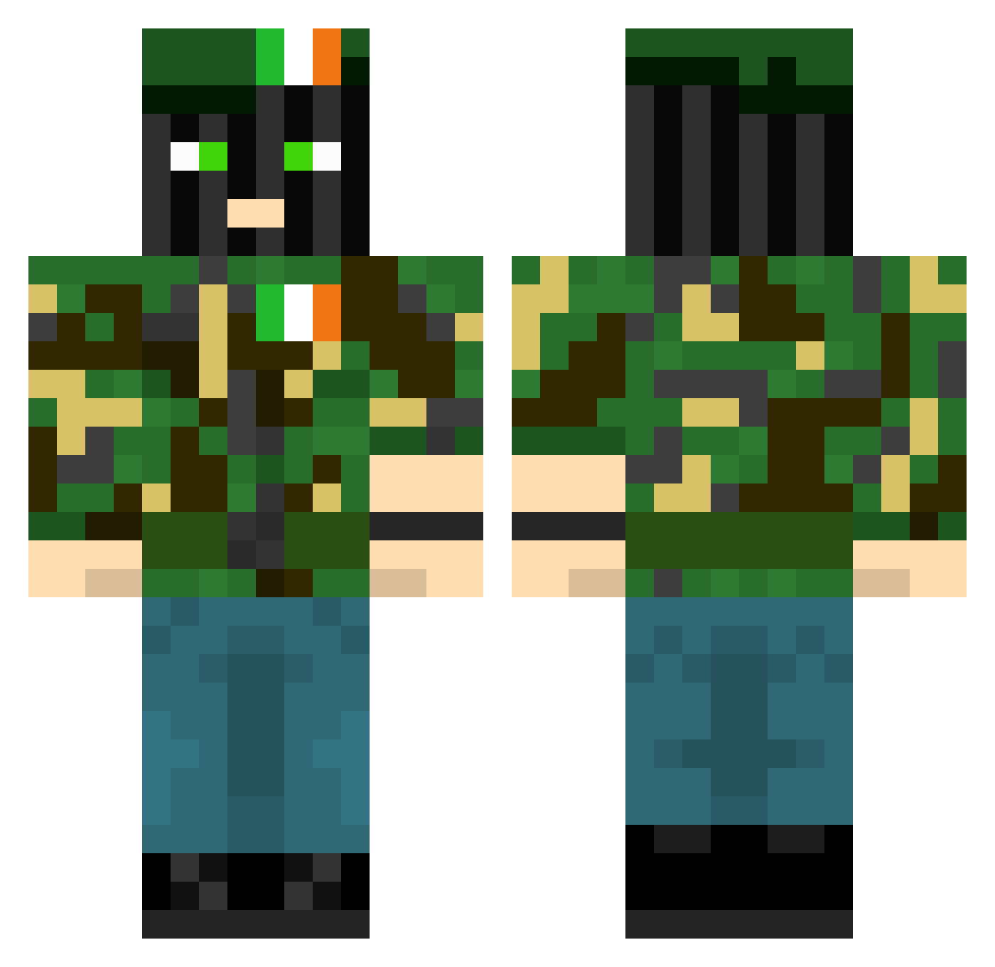 dprkekistan Minecraft skin, front and back view