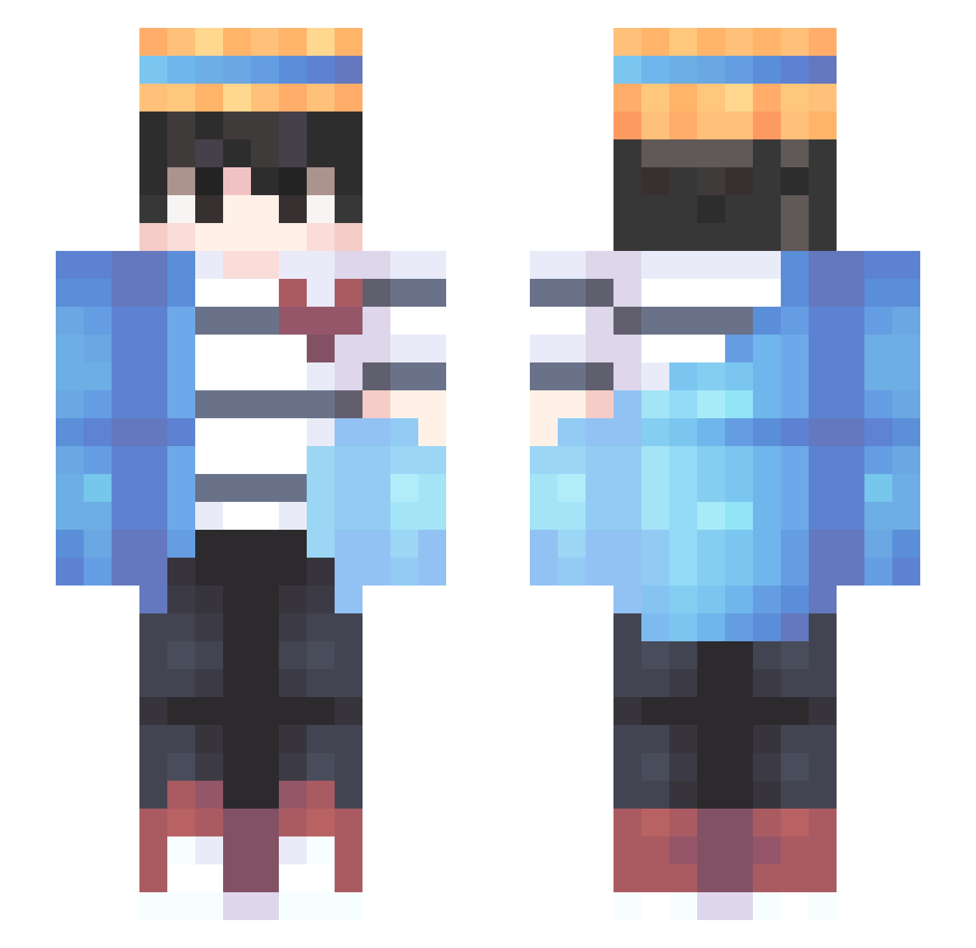 Jummi_ Minecraft skin, front and back view
