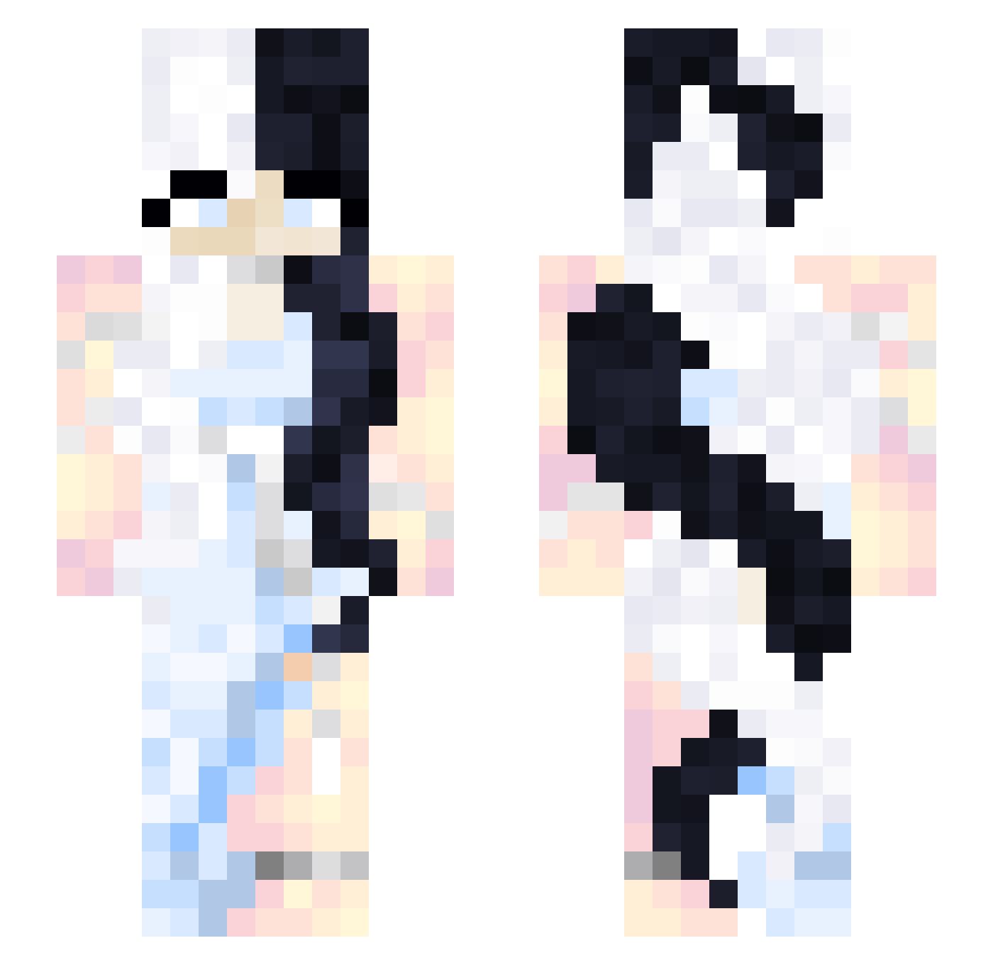 QBl4nkQ Minecraft skin, front and back view