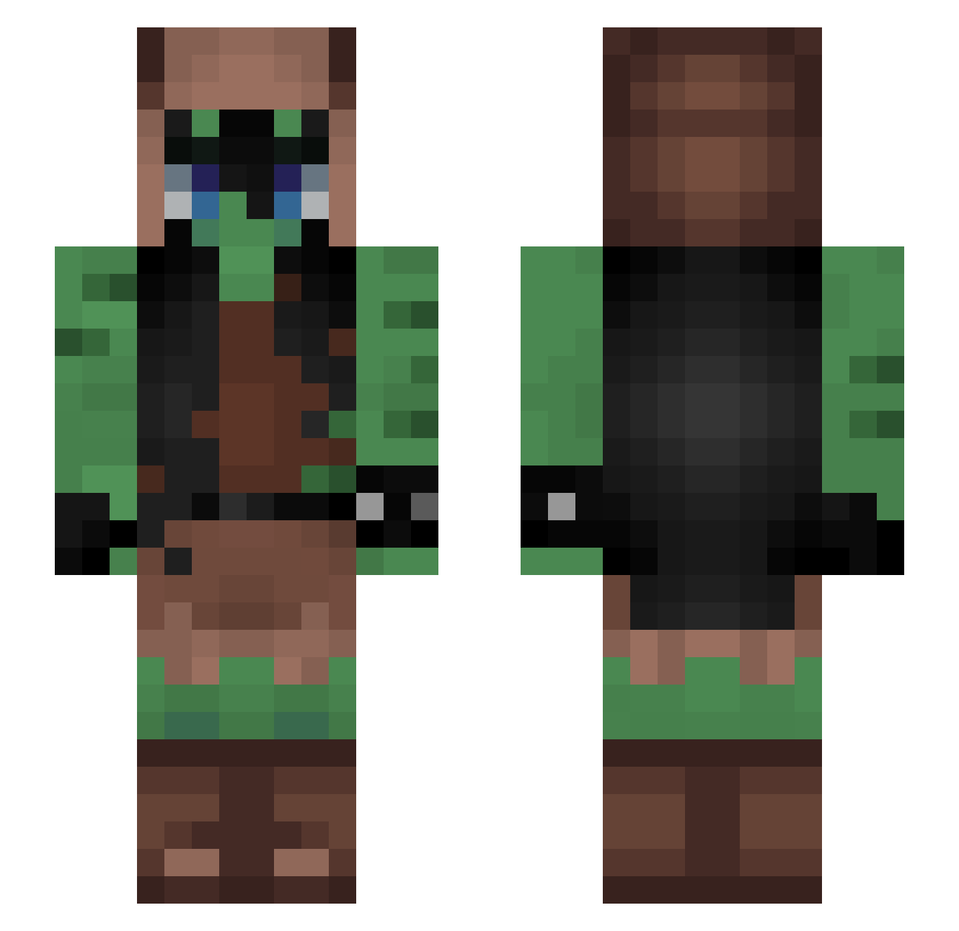 cutebear2008 Minecraft skin, front and back view