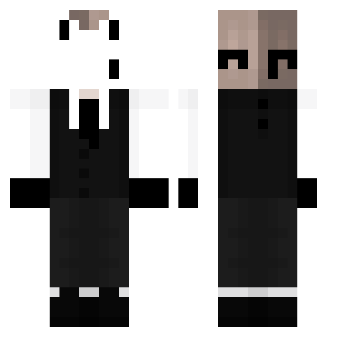 bmwmonstra Minecraft skin, front and back view