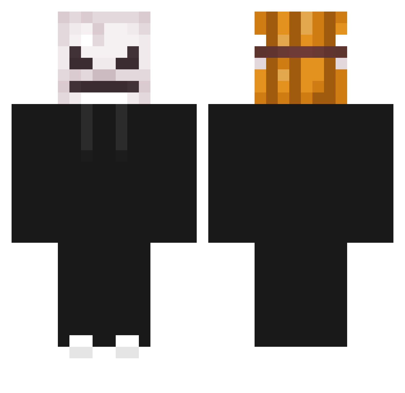 ZetaXD098 Minecraft skin, front and back view