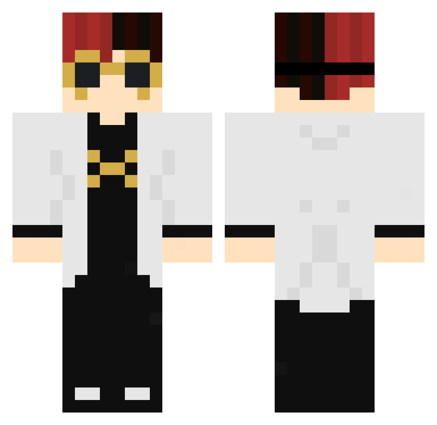 t8kn Minecraft skin, front and back view