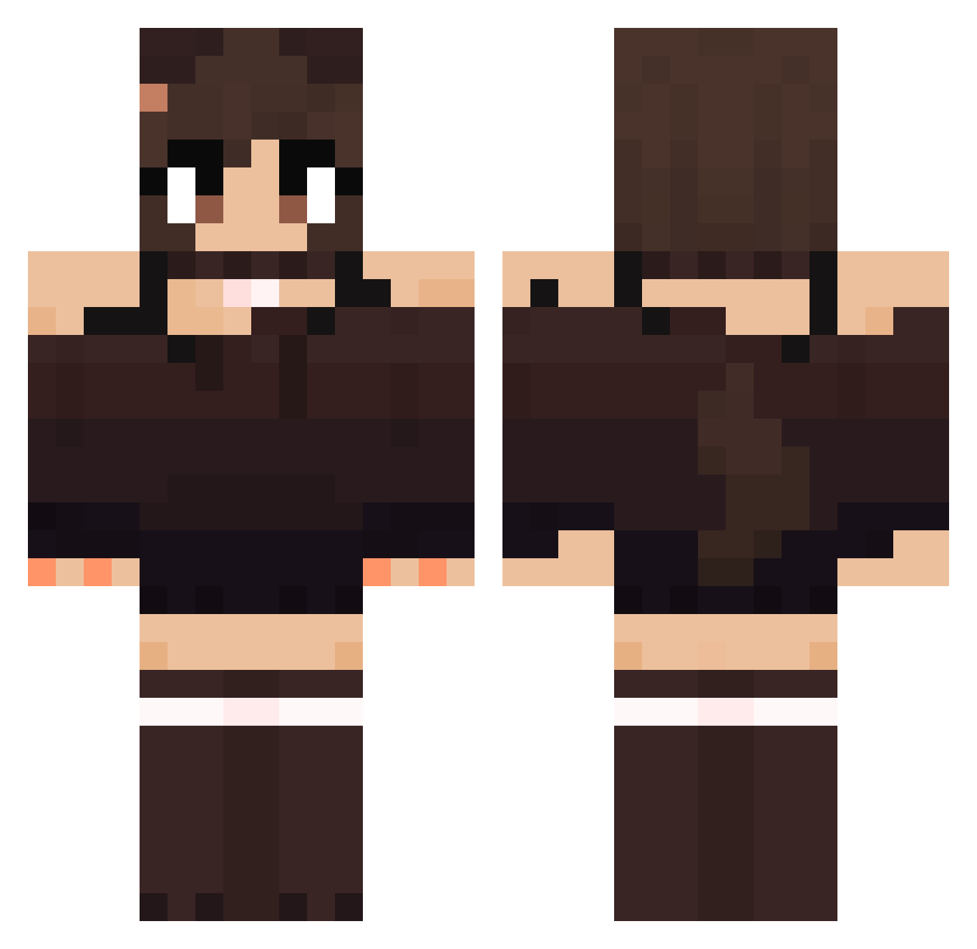 sayaiguessed Minecraft skin, front and back view