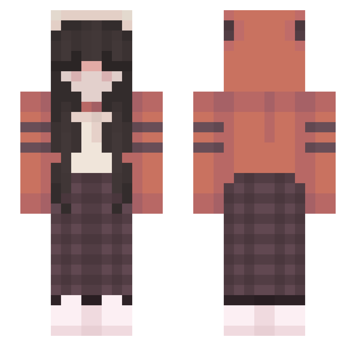 adelice Minecraft skin, front and back view