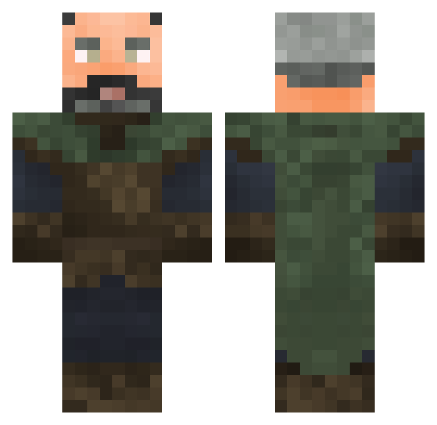 Belicia Minecraft skin, front and back view