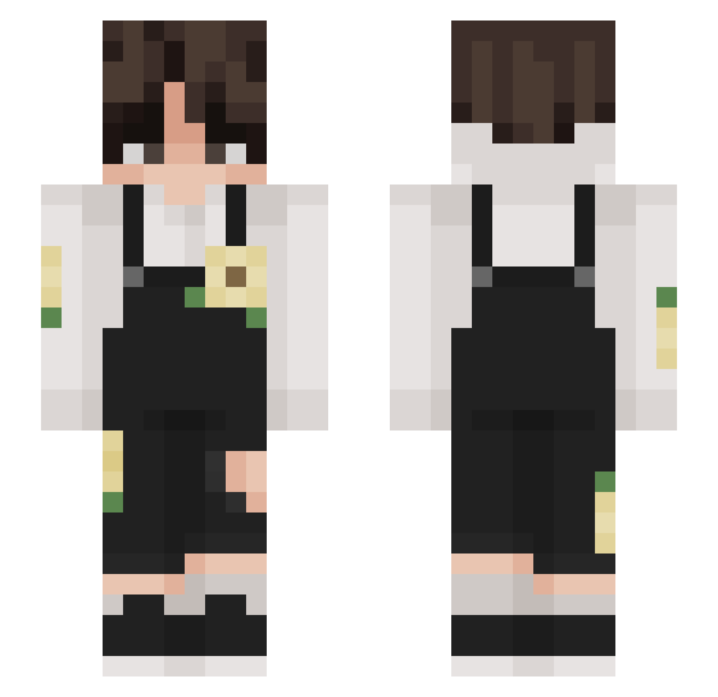 jeancore Minecraft skin, front and back view