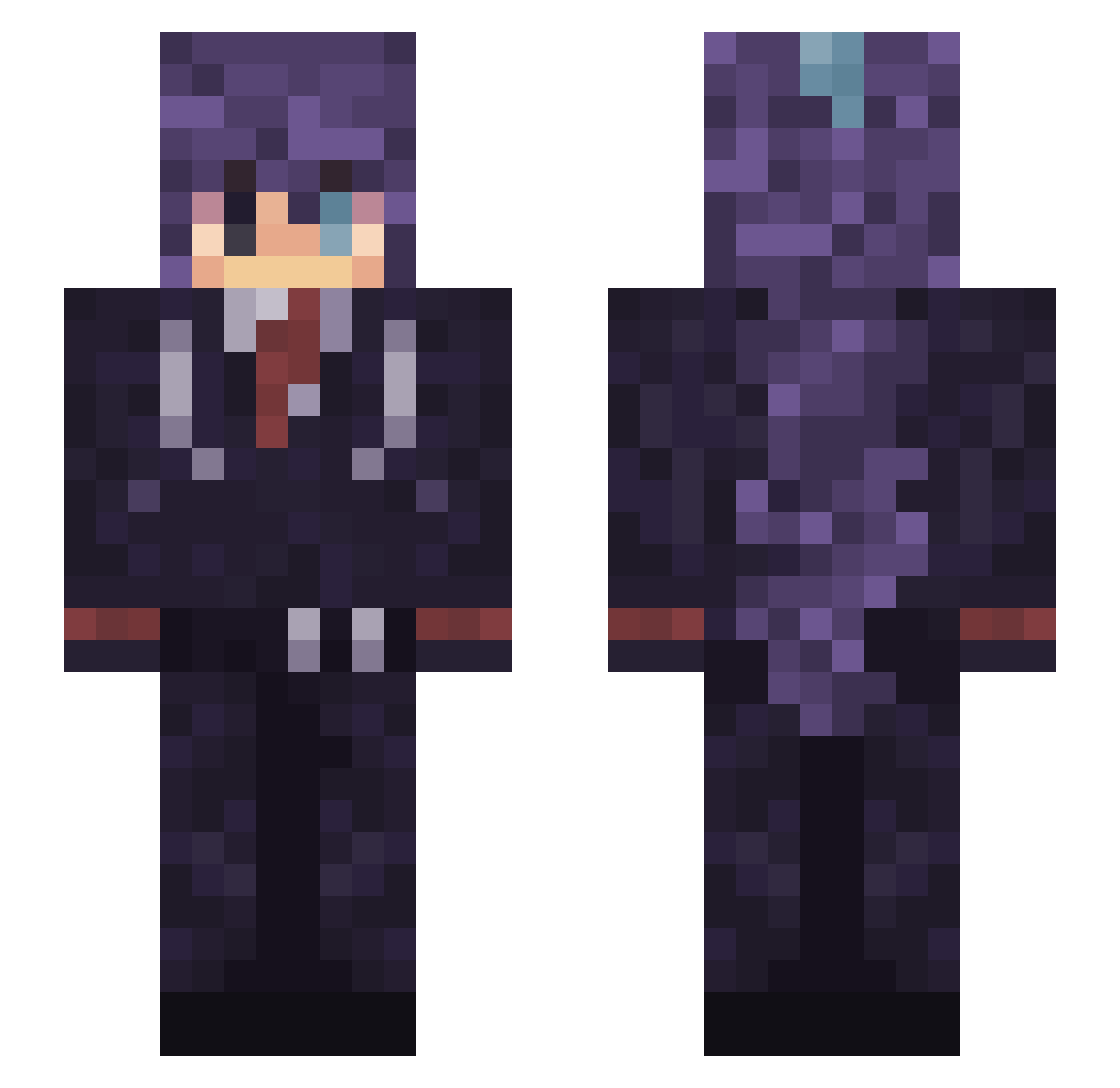 xinmerei Minecraft skin, front and back view