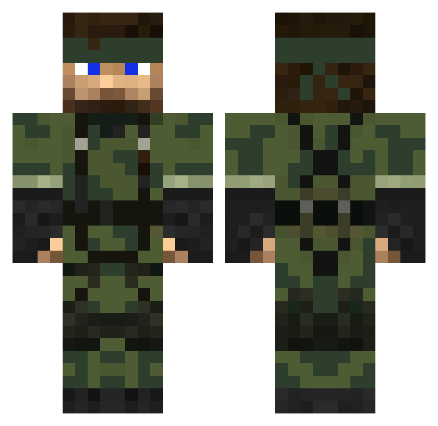 YarnGames Minecraft skin, front and back view