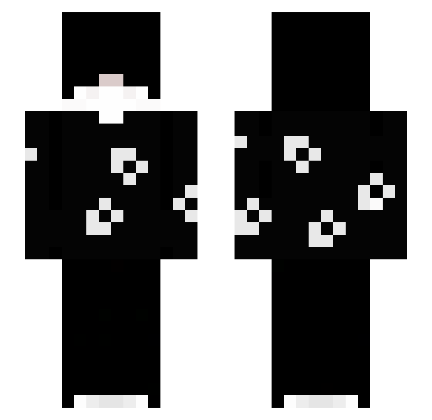xstey Minecraft skin, front and back view