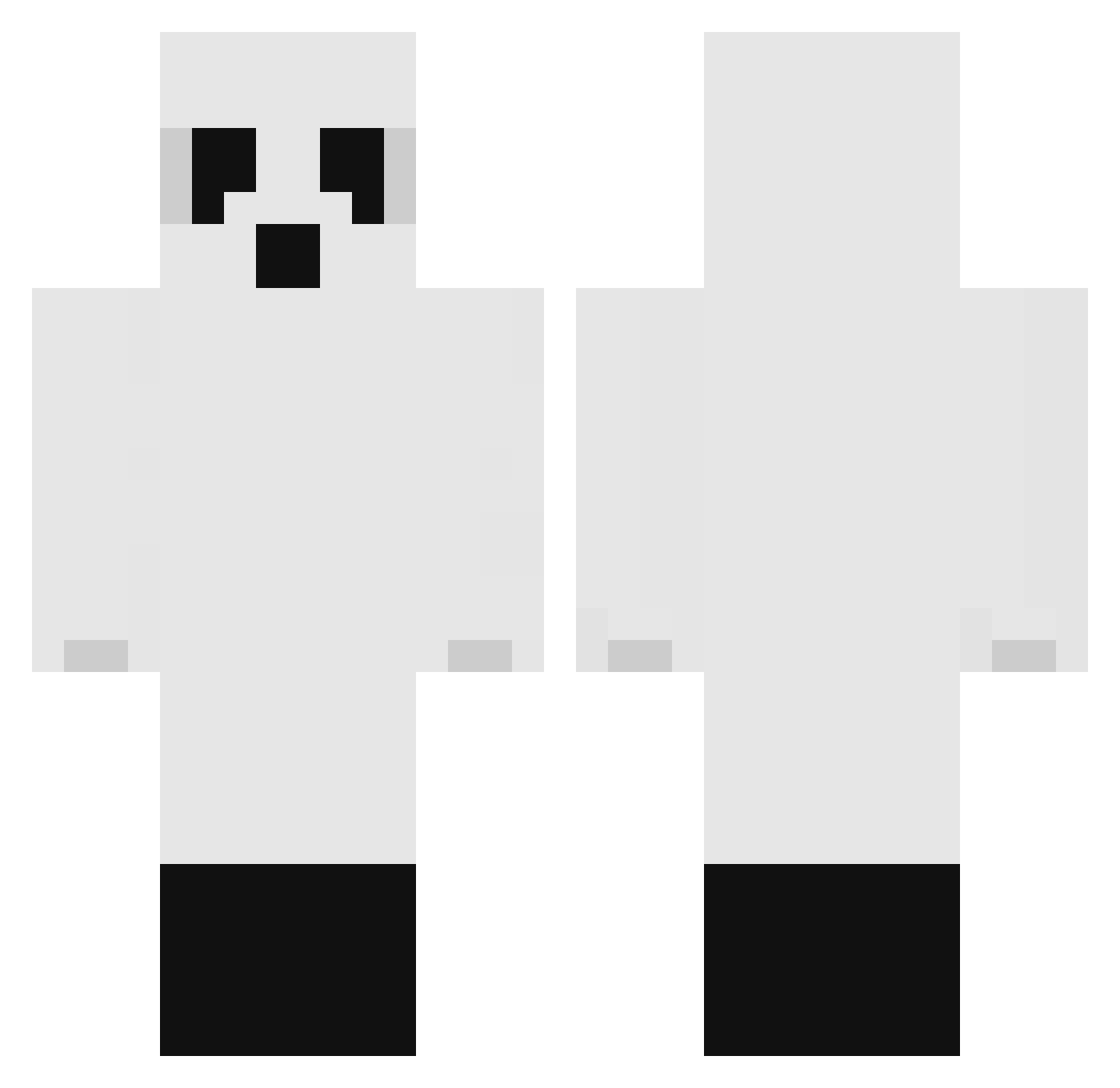 Locater Minecraft skin, front and back view