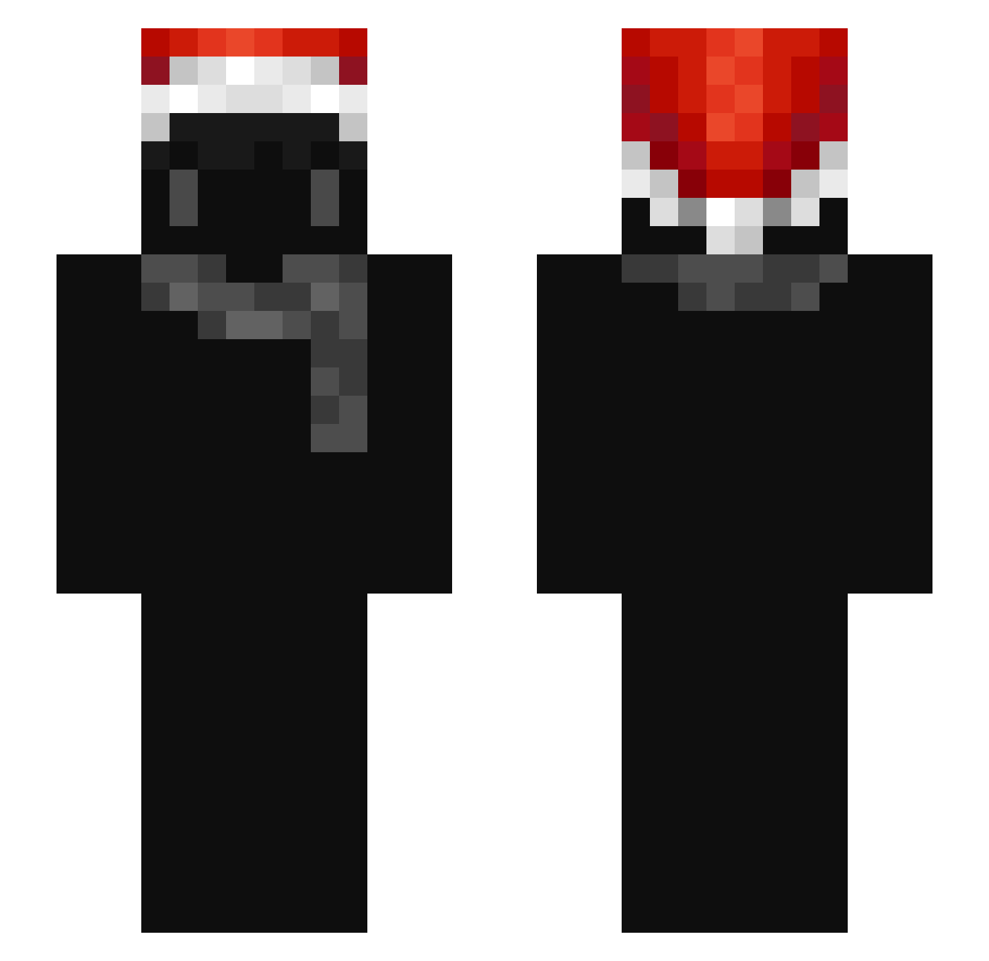 Vexzri Minecraft skin, front and back view