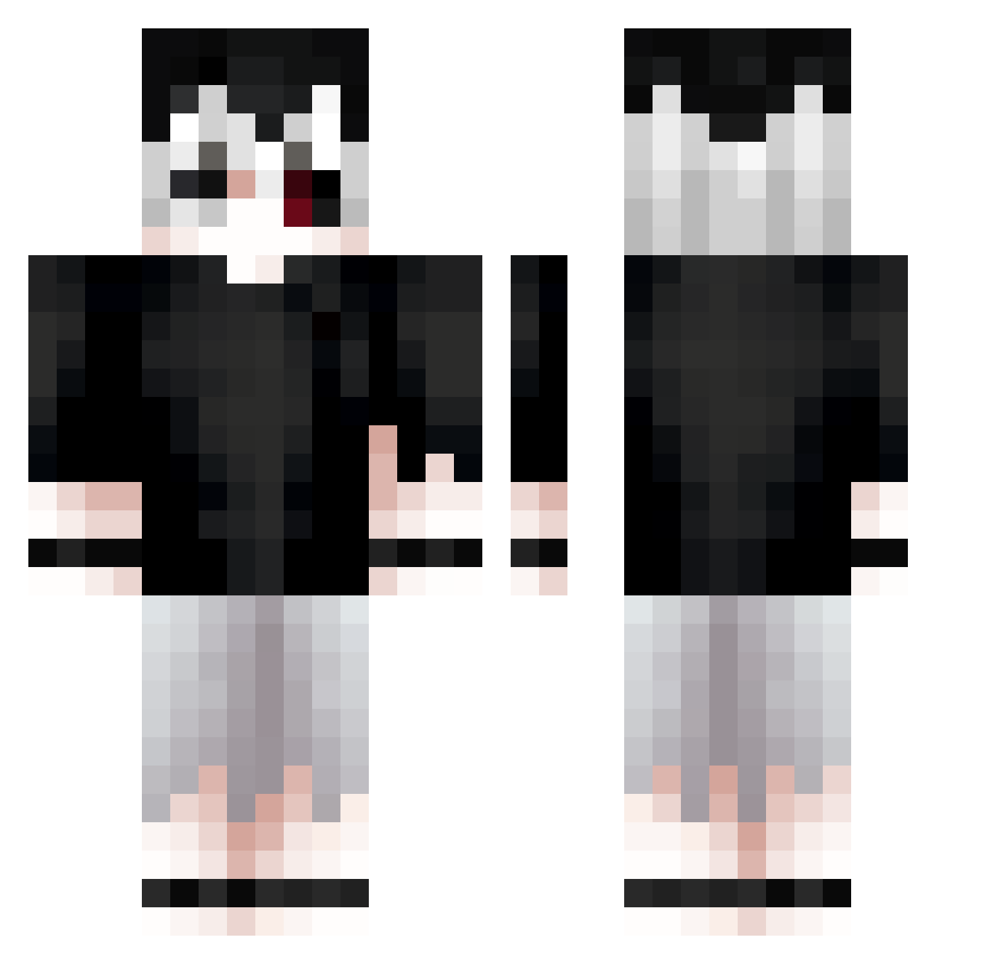 Ao_o0 Minecraft skin, front and back view