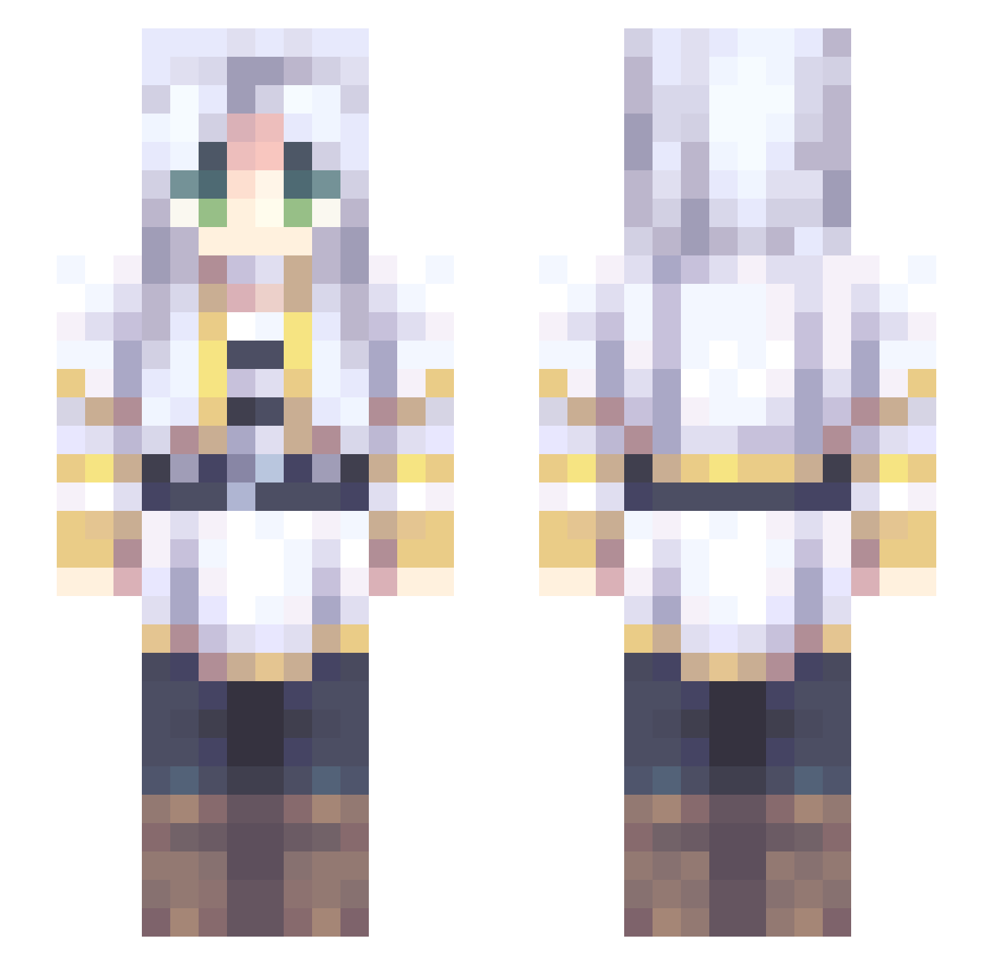 Tipps_ Minecraft skin, front and back view