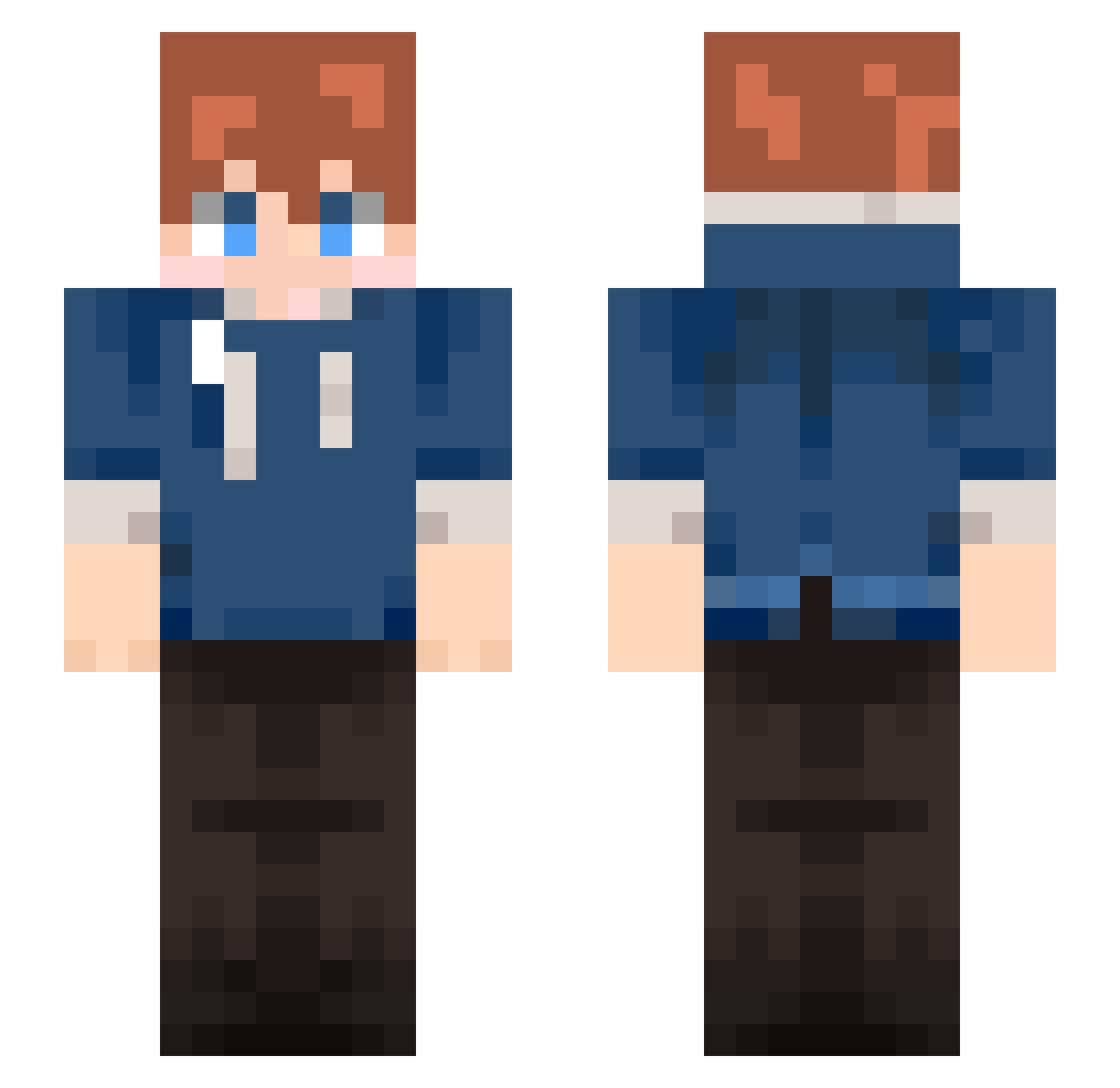 slushynine9 Minecraft skin, front and back view