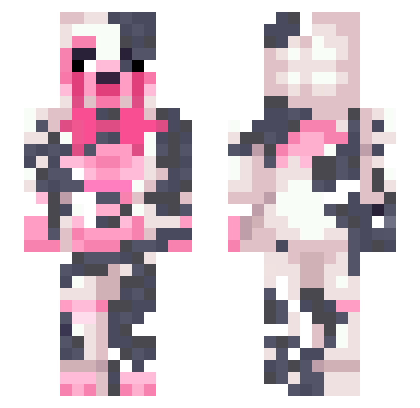 KhaoticWave Minecraft skin, front and back view
