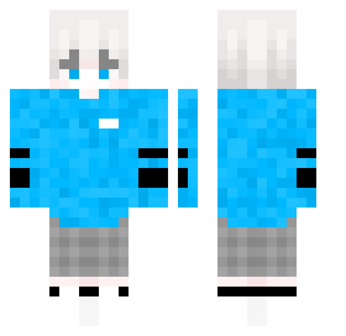 Boydedino Minecraft skin, front and back view