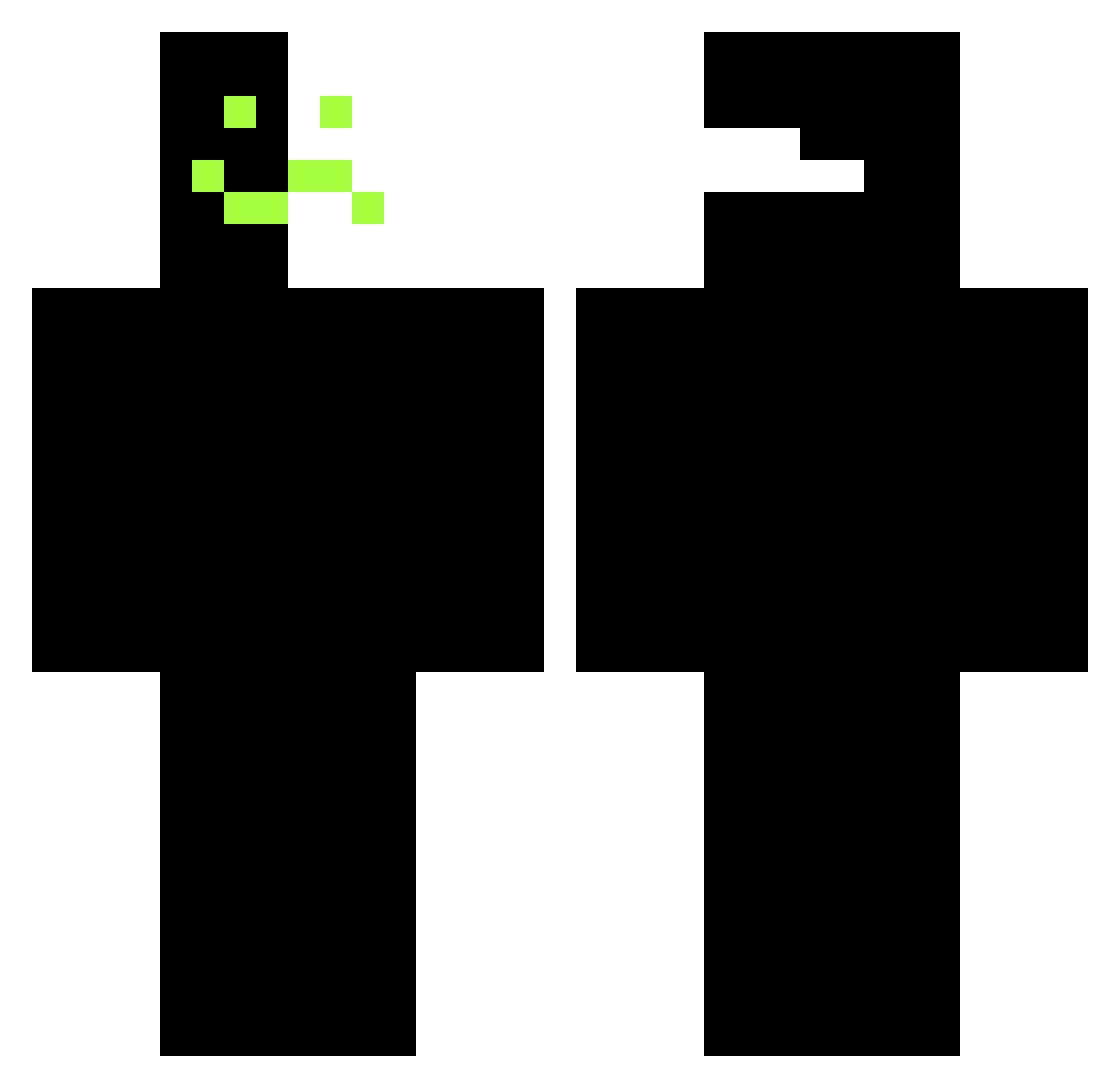 Mars501073 Minecraft skin, front and back view