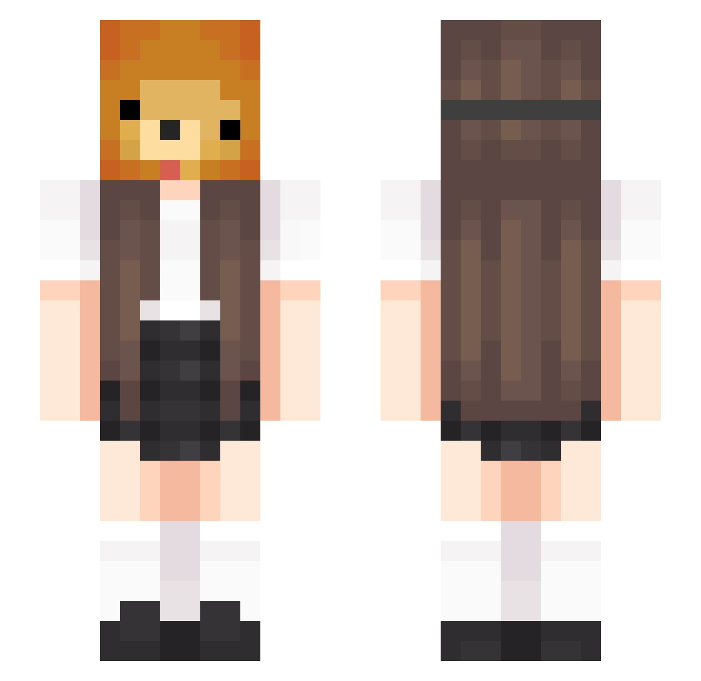 lulibigpopo Minecraft skin, front and back view