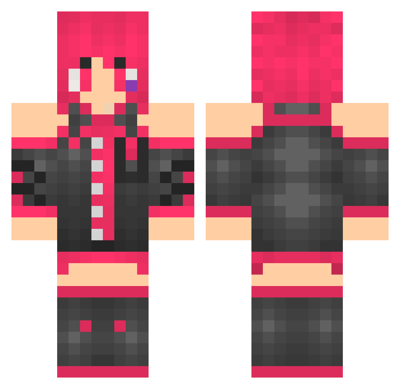 killerm0thz Minecraft skin, front and back view