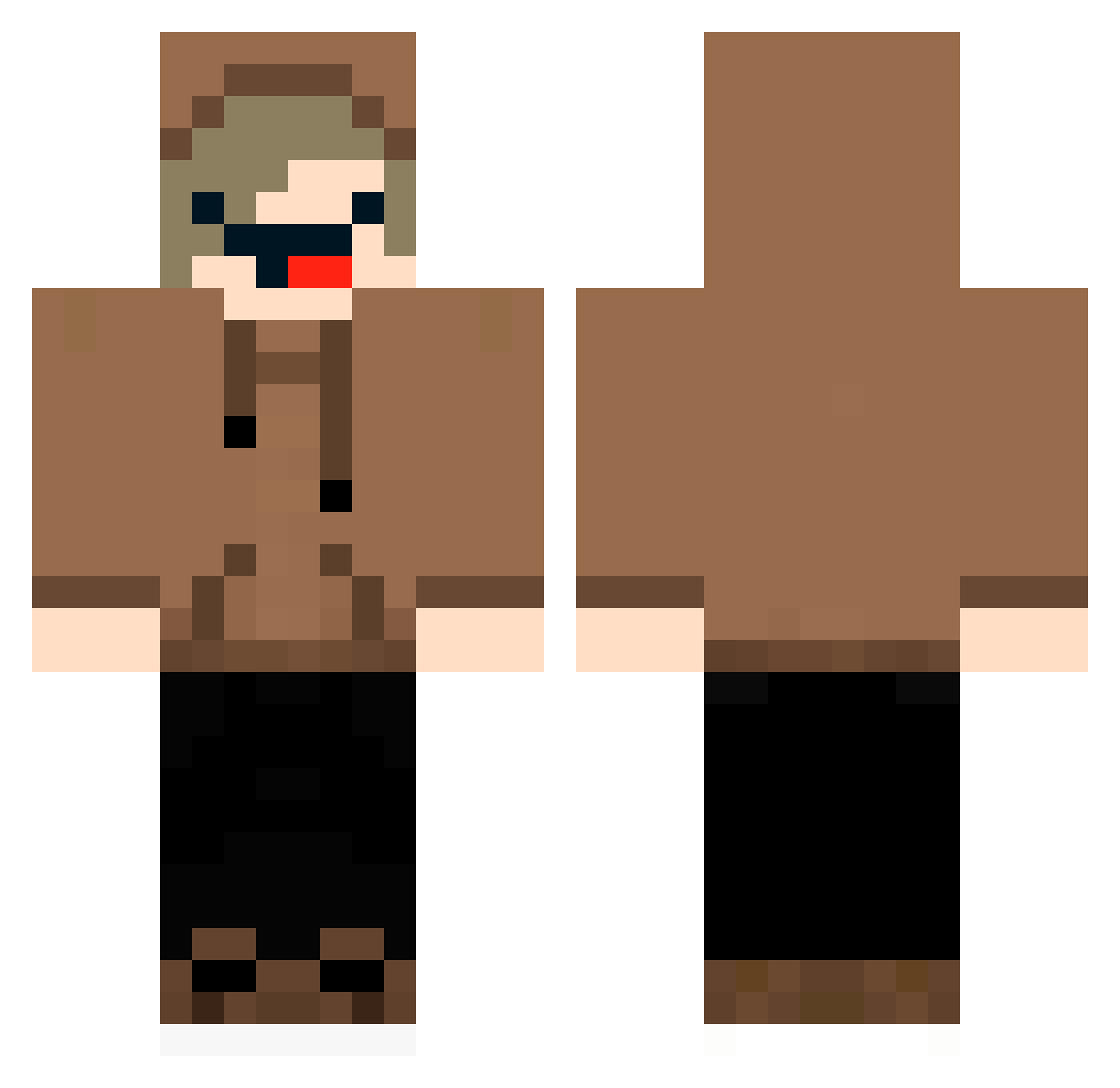 che444 Minecraft skin, front and back view